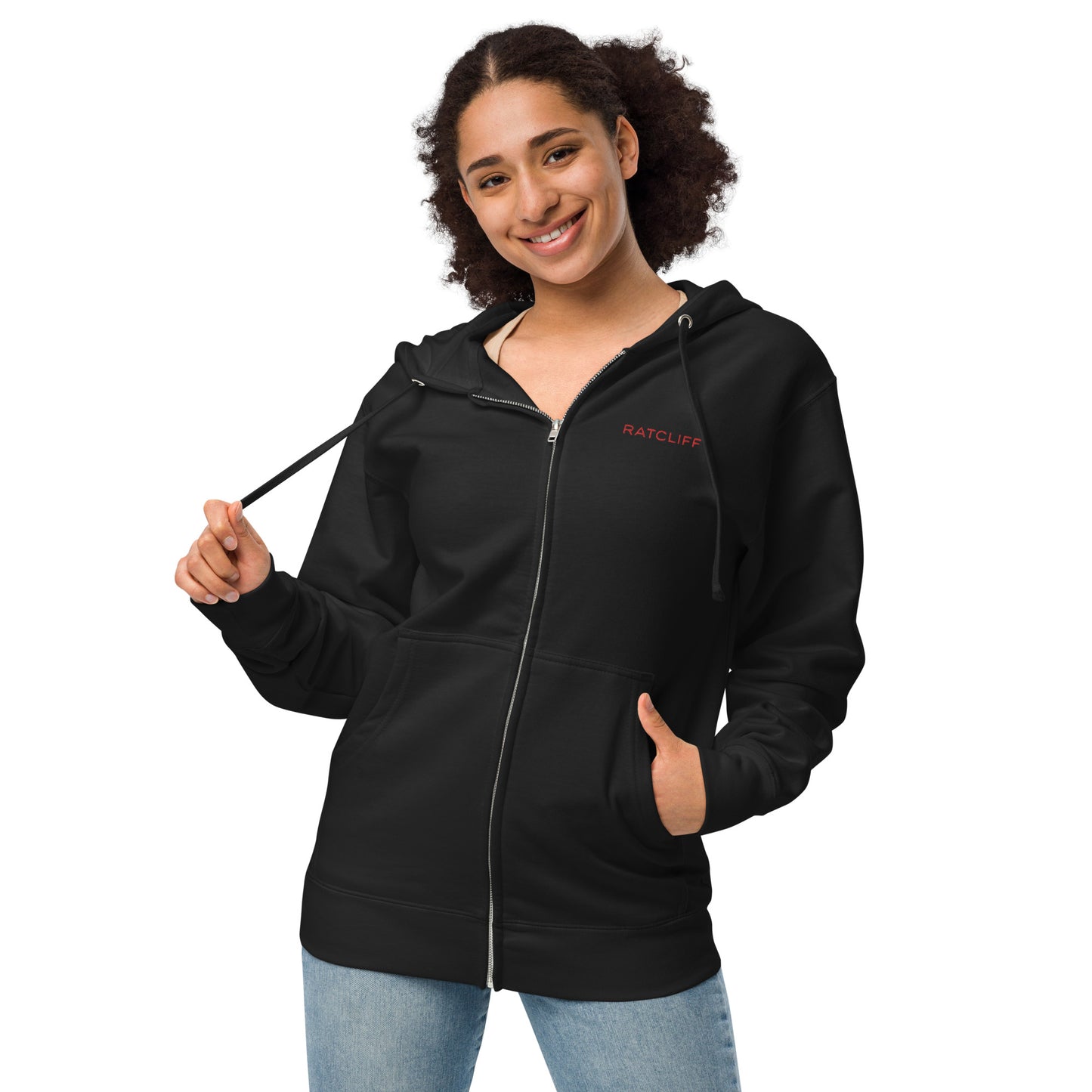 Unisex zip up hoodie